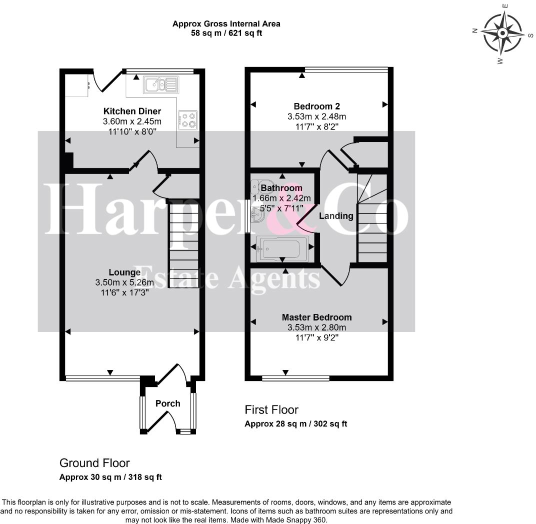 Wallington Road, High Grange, Billingham, TS23 3XQ floorplan