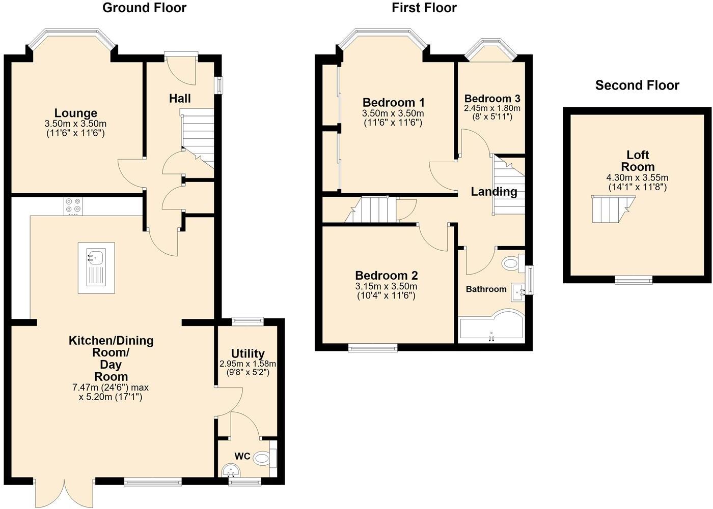 Birklands Drive, Hull floorplan