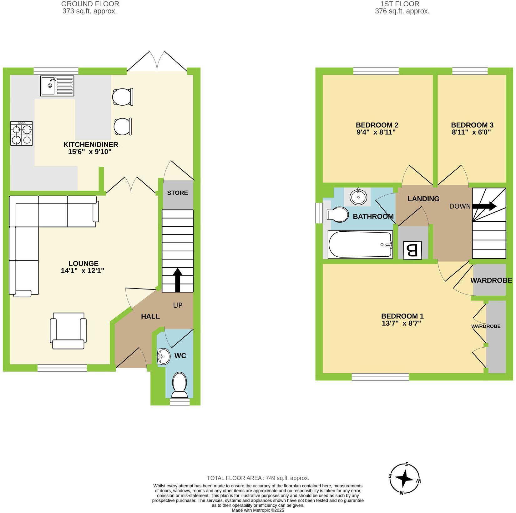 Maes Y Wennol, Miskin, CF72 floorplan