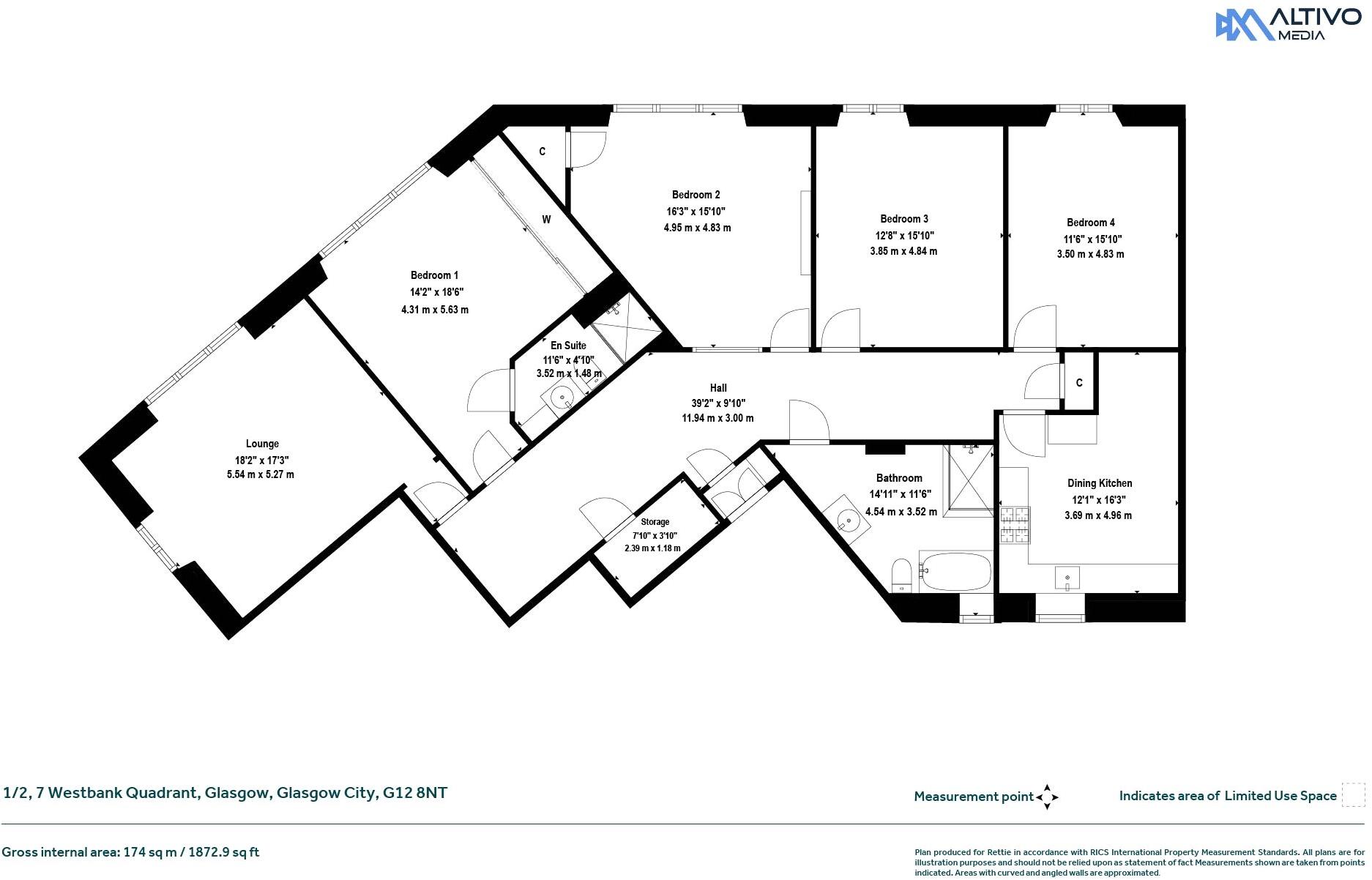 Westbank Quadrant, Hillhead, Glasgow floorplan