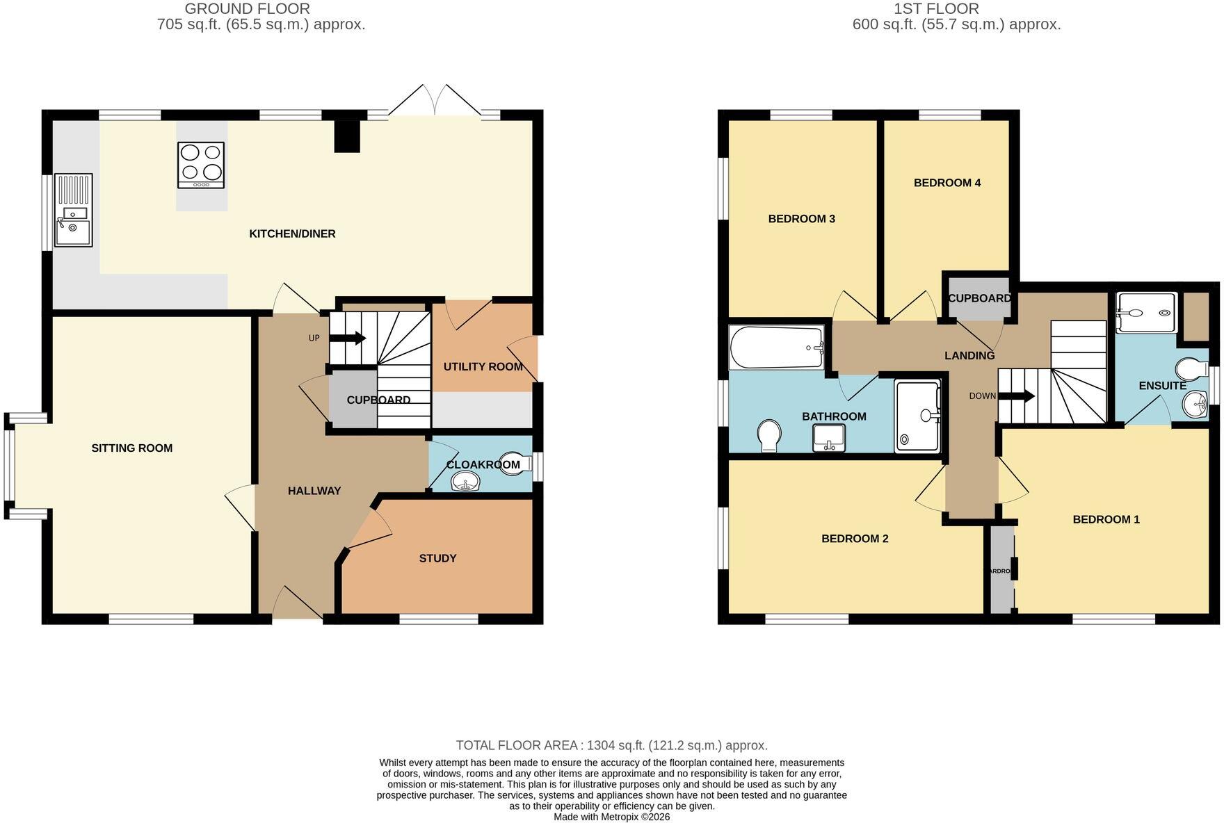 John Cole Close, Wellington, TA21 floorplan