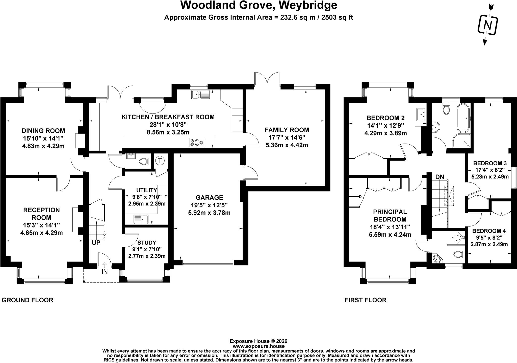 Woodland Grove, Weybridge, Surrey, KT13 floorplan