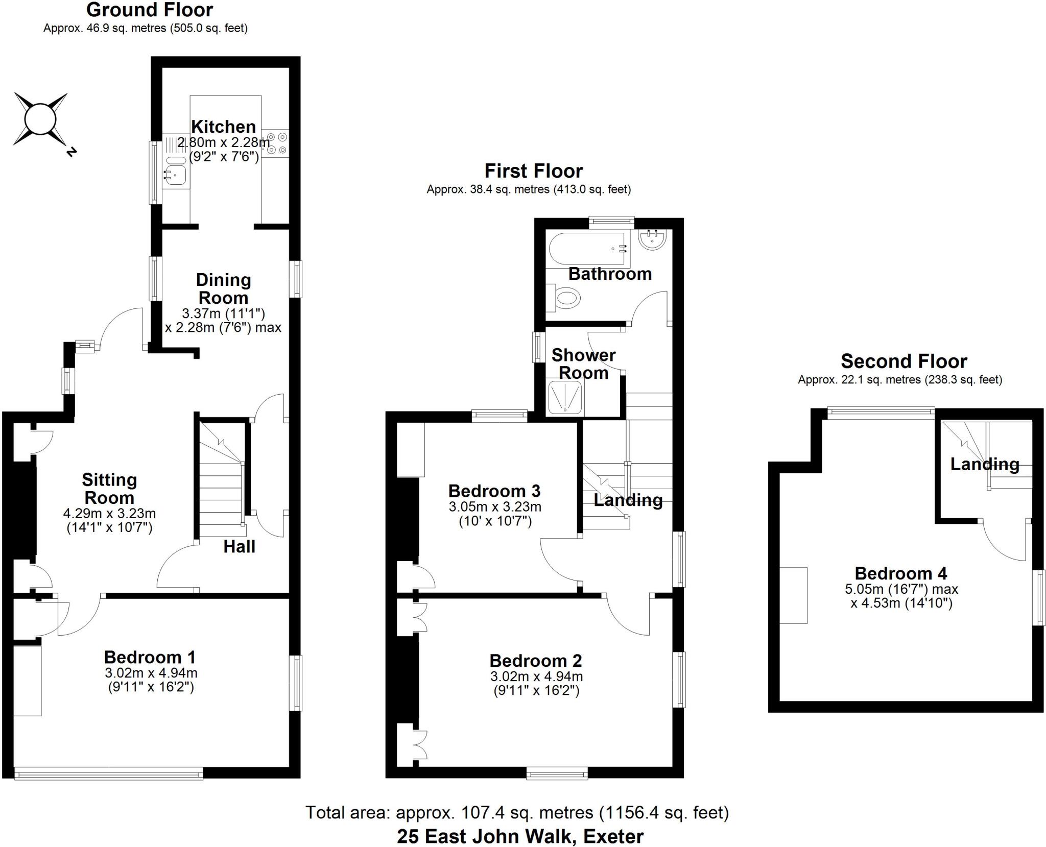 East John Walk, Exeter floorplan