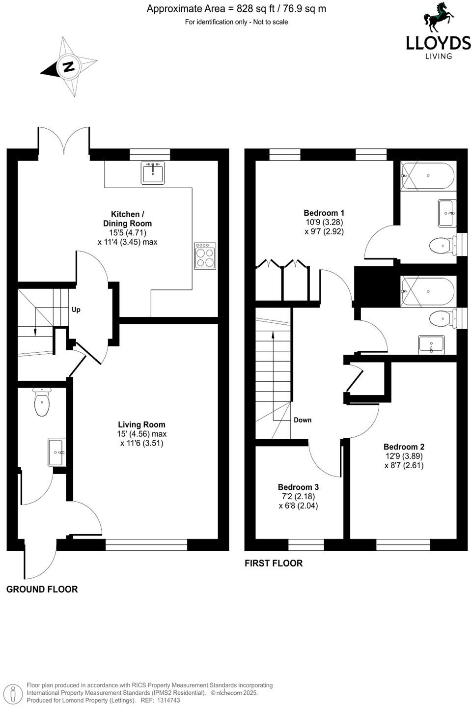3 bedroom Semi Detached House in Robert Lewis Avenue, Crewe floorplan