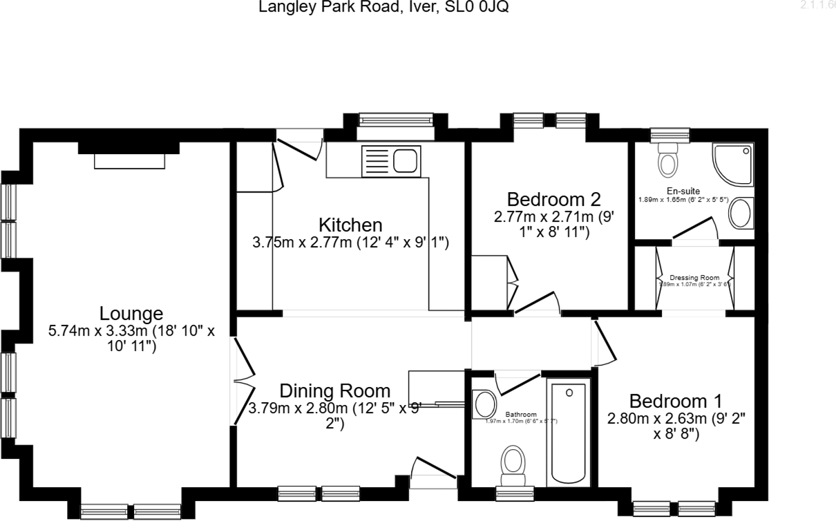 Langley Park Road, Iver, SL0 floorplan