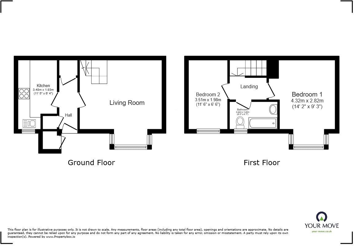 Queensbury Close, Bedford, Bedfordshire, MK40 floorplan