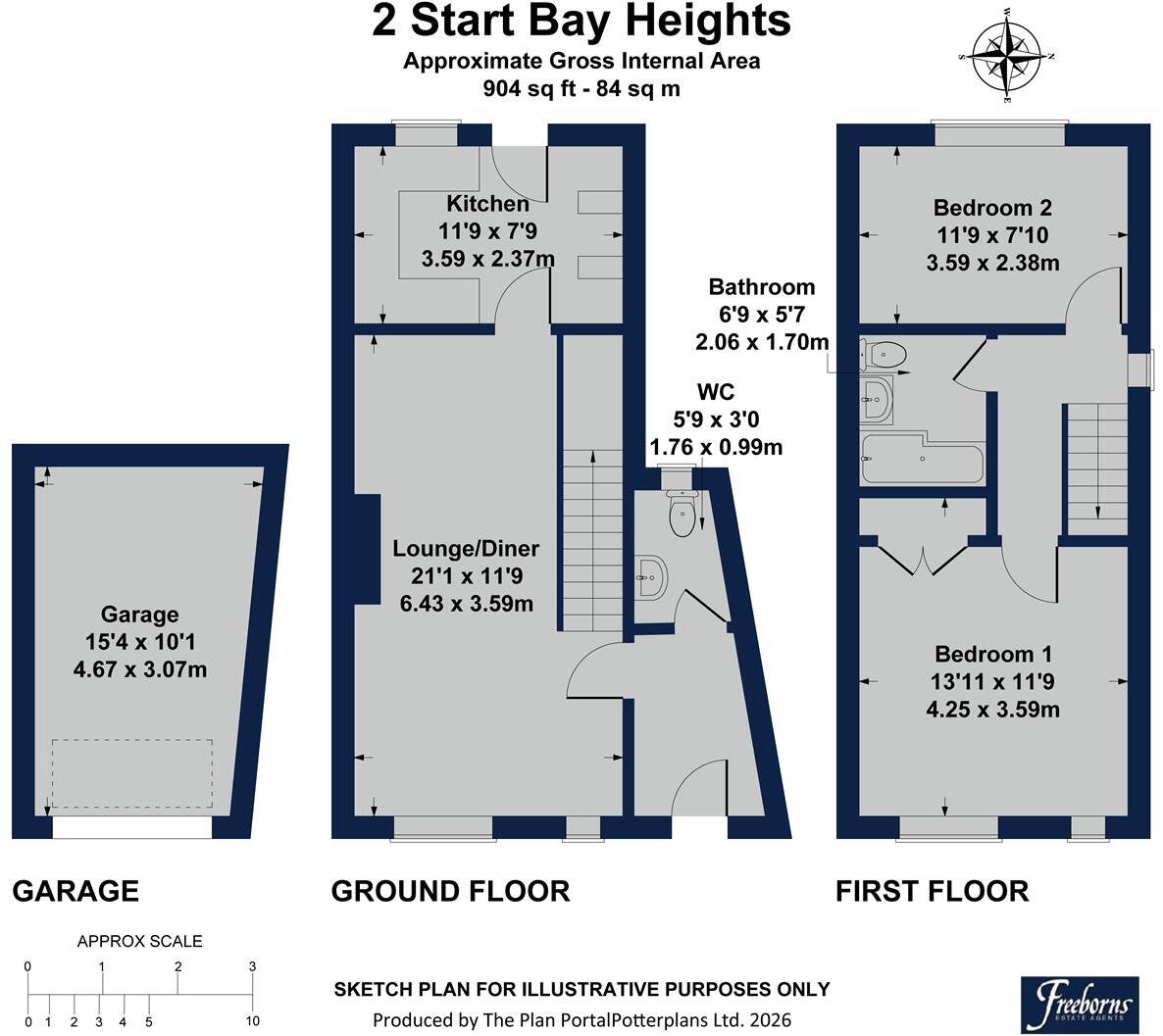 Strete, Dartmouth, South Hams floorplan