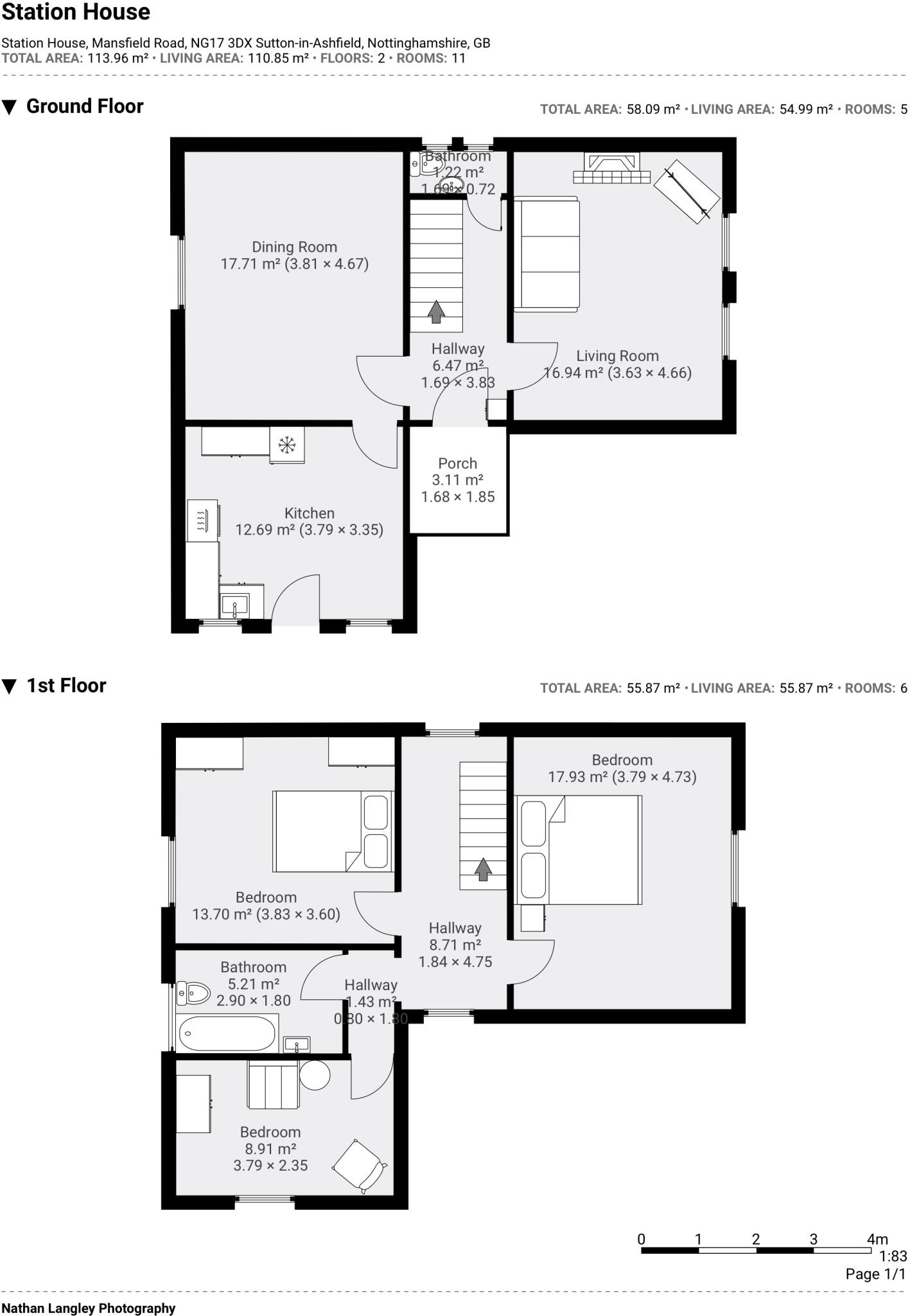 Station House, Mansfield Road, Skegby, Sutton-In-Ashfield, Nottinghamshire NG17 3DX floorplan