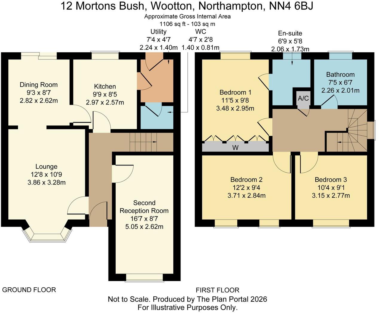 Mortons Bush, Wootton, Northampton, NN4 floorplan