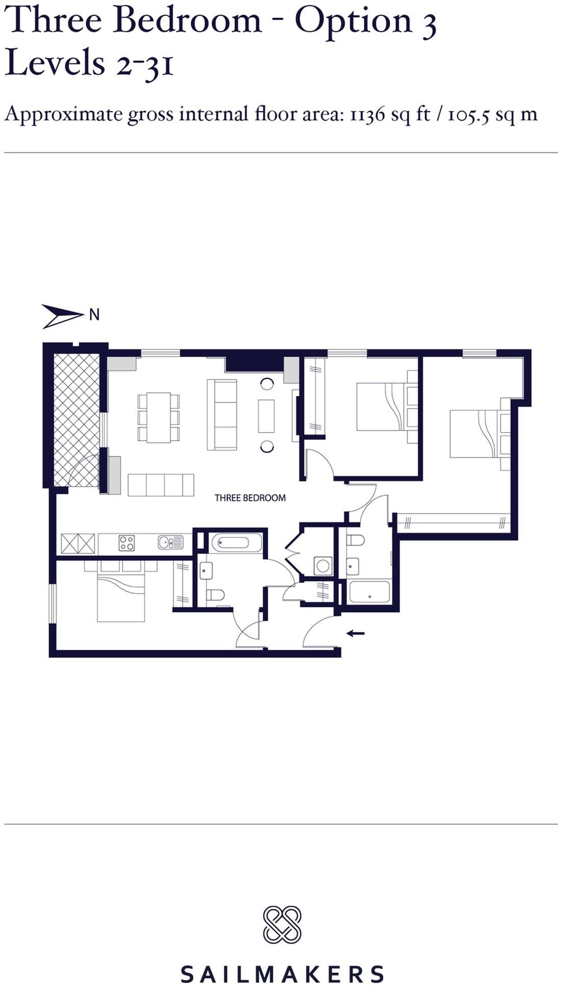 SIROCCO TOWER, 32 Harbour Way, London, E14 9ZP floorplan