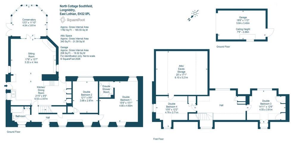 2 North Cottage, Southfield, Longniddry, East Lothian, EH32 0PL floorplan