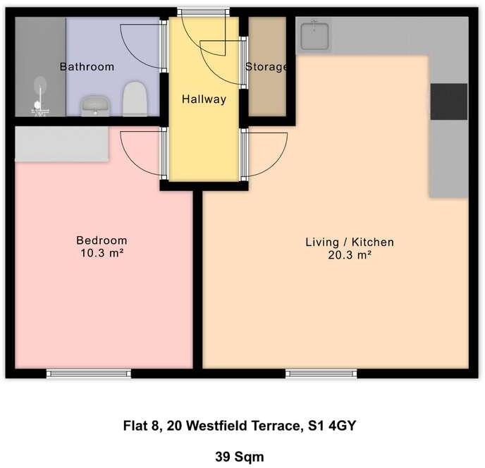 Apartment 8, 20 Westfield Terrace S1 4GH floorplan