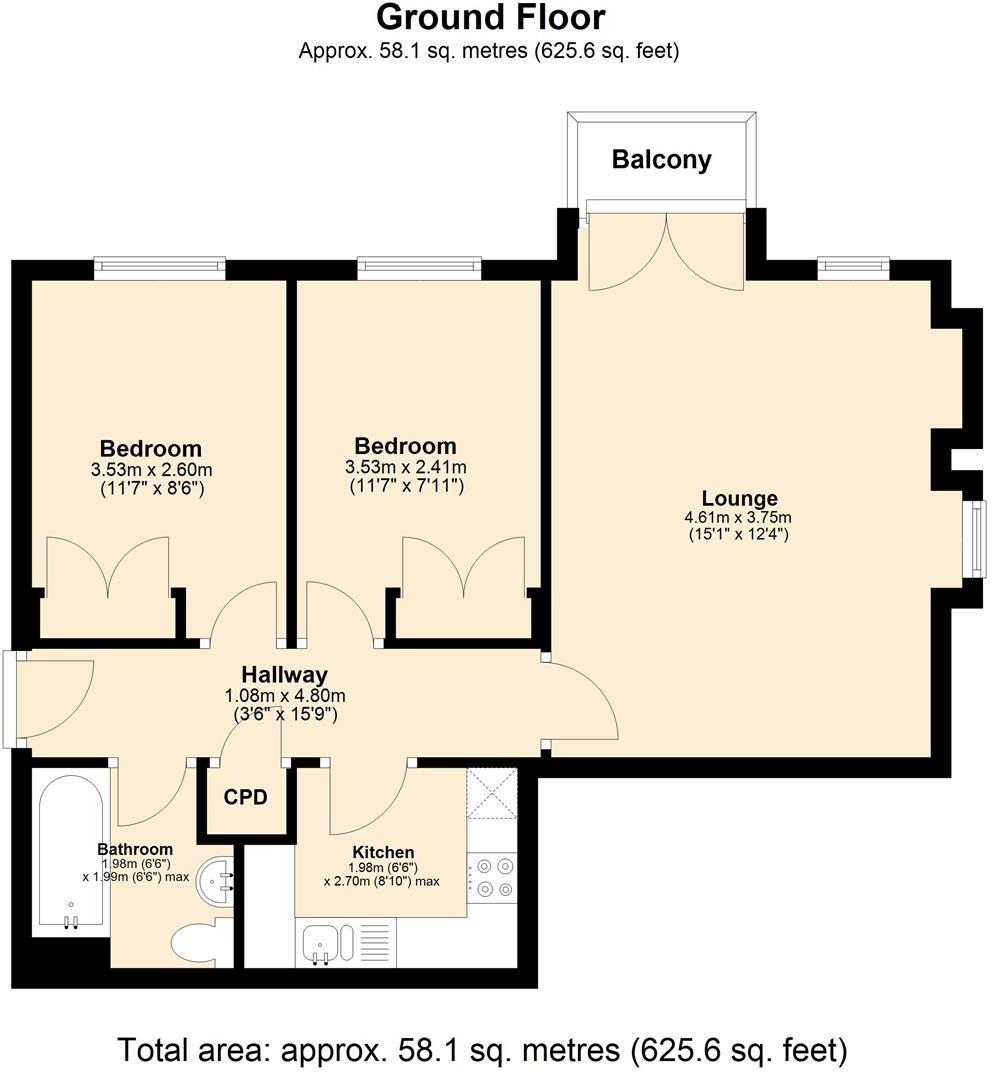 Apartment 132, Valley Mill, Elland, HX5 9GY floorplan