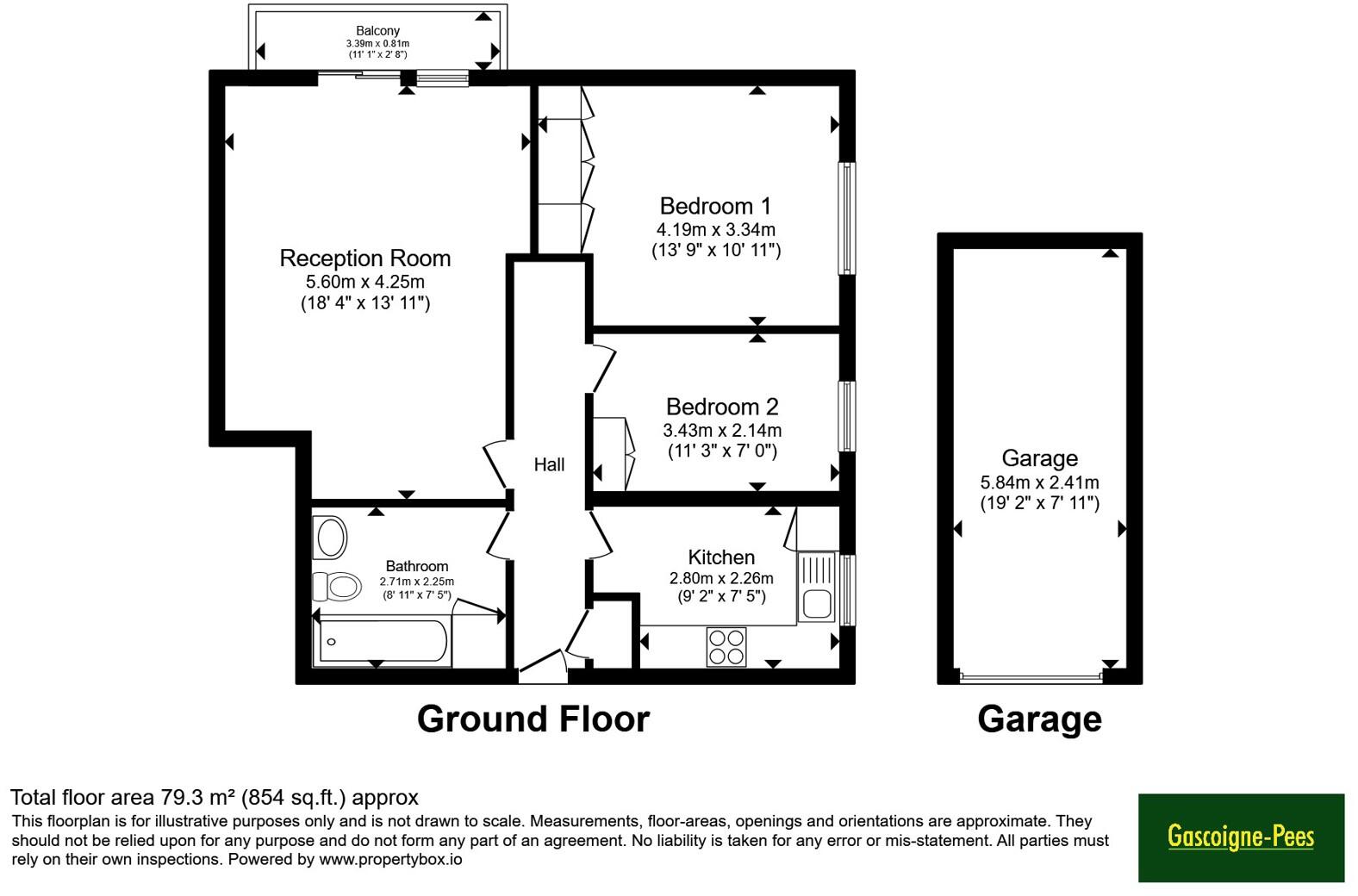 Green Lane, Chessington, KT9 floorplan