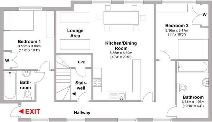 G44, Station House, Old Warwick Road, Leamington Spa floorplan