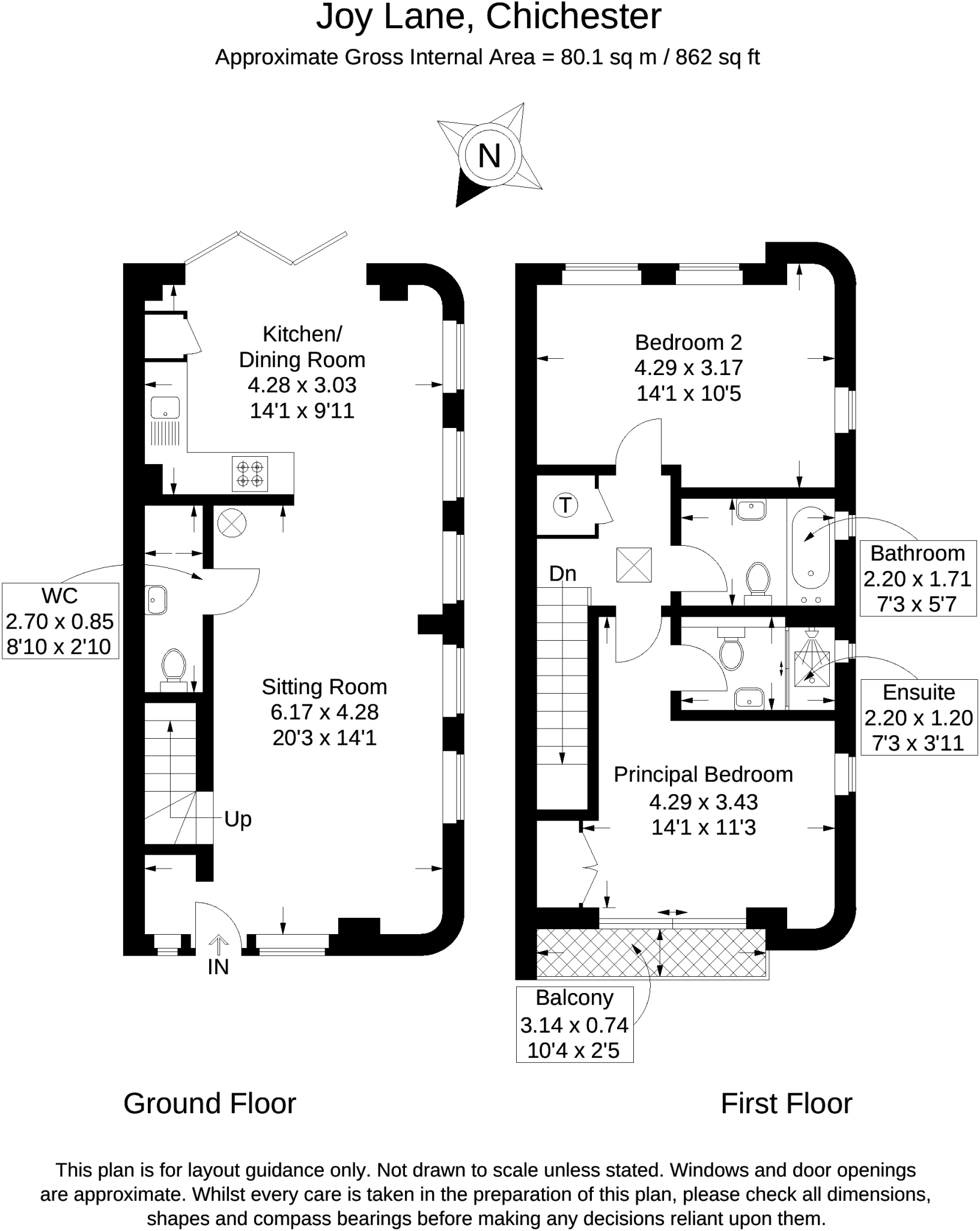 Joy Lane, Chichester, PO19 floorplan