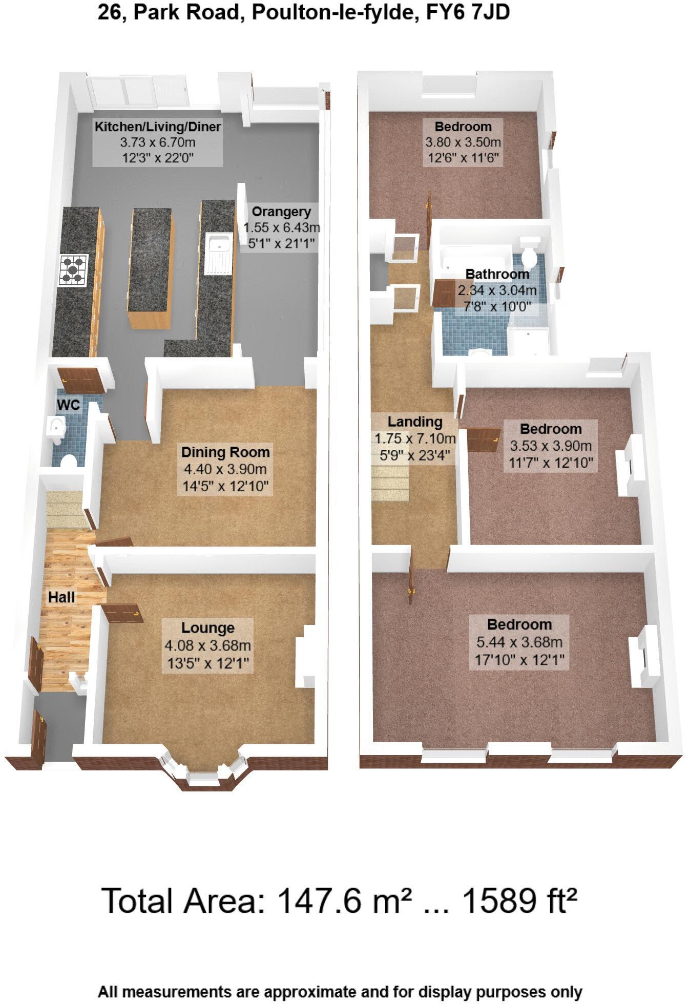 No. 26, Park Road, Poulton-le-Fylde, Lancs FY6 7JD floorplan