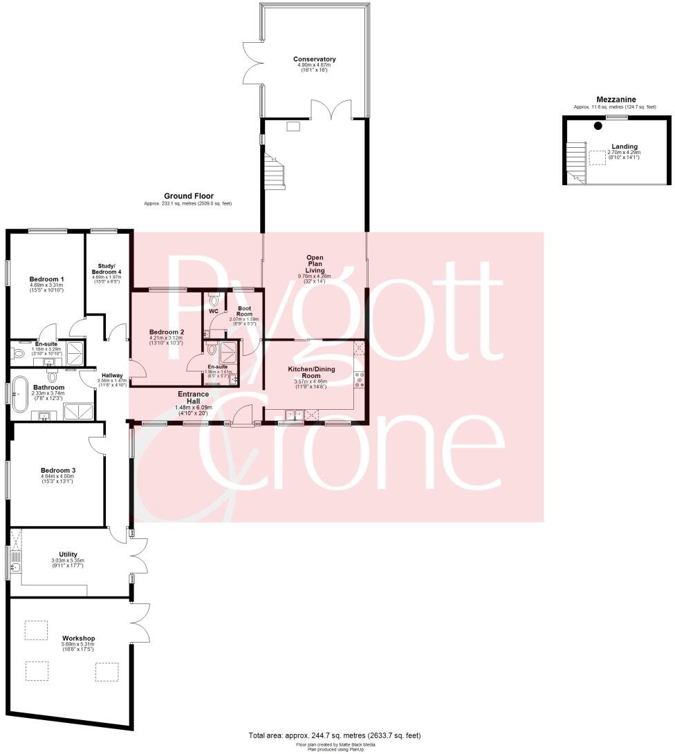 Washdike Road, Algarkirk, Boston, Lincolnshire, PE20 floorplan