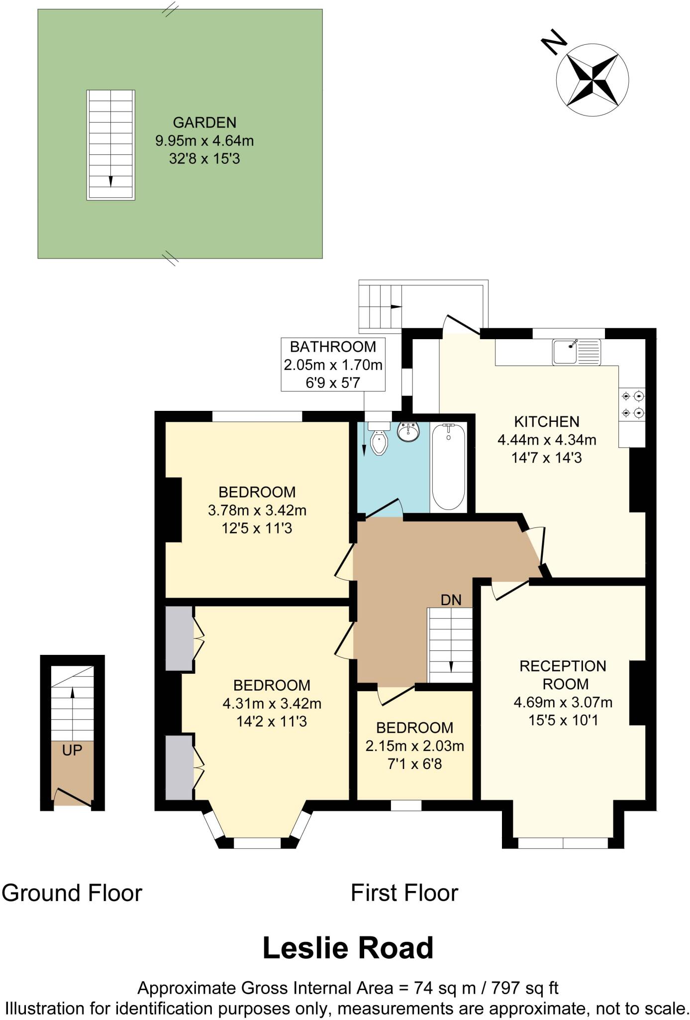 Leslie Road, London, N2 floorplan