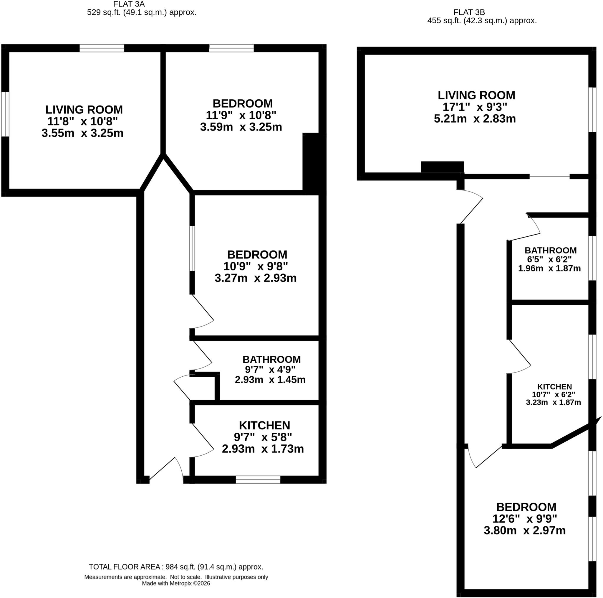 Flat 3A & 3B, 24 High Street, Hunstanton, Norfolk PE36 5AF floorplan