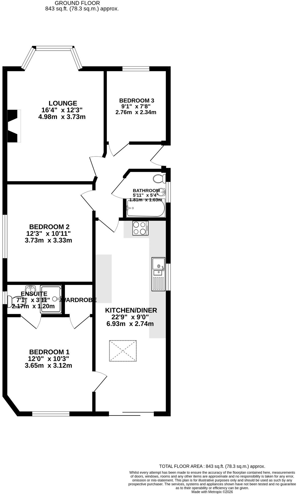 Meadowbank Road, Fareham floorplan