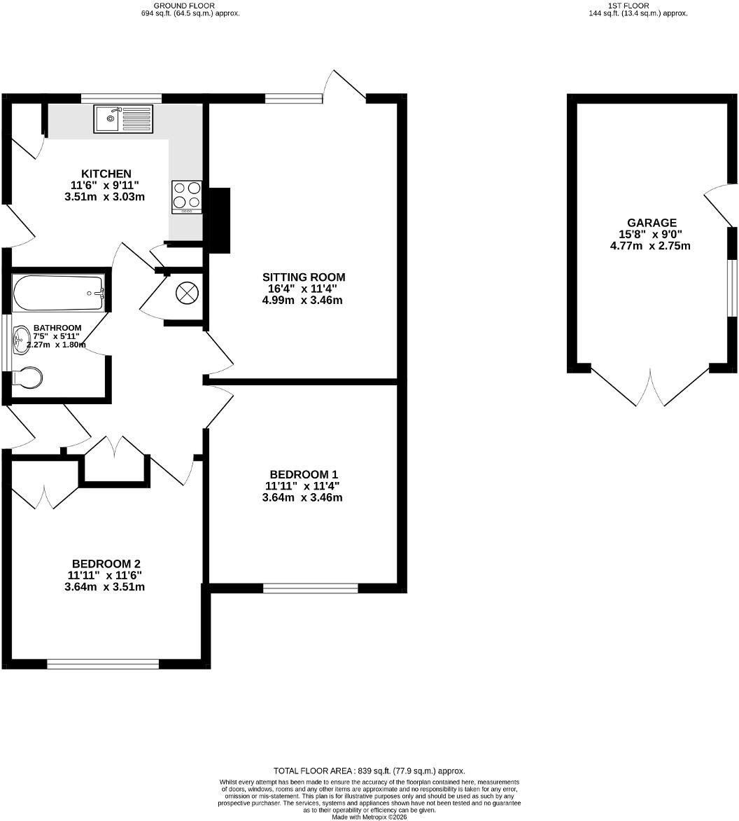 Downsview, Heathfield, East Sussex, TN21 8PF floorplan