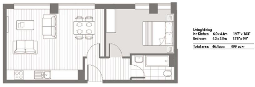 Clayton Road, Hayes floorplan