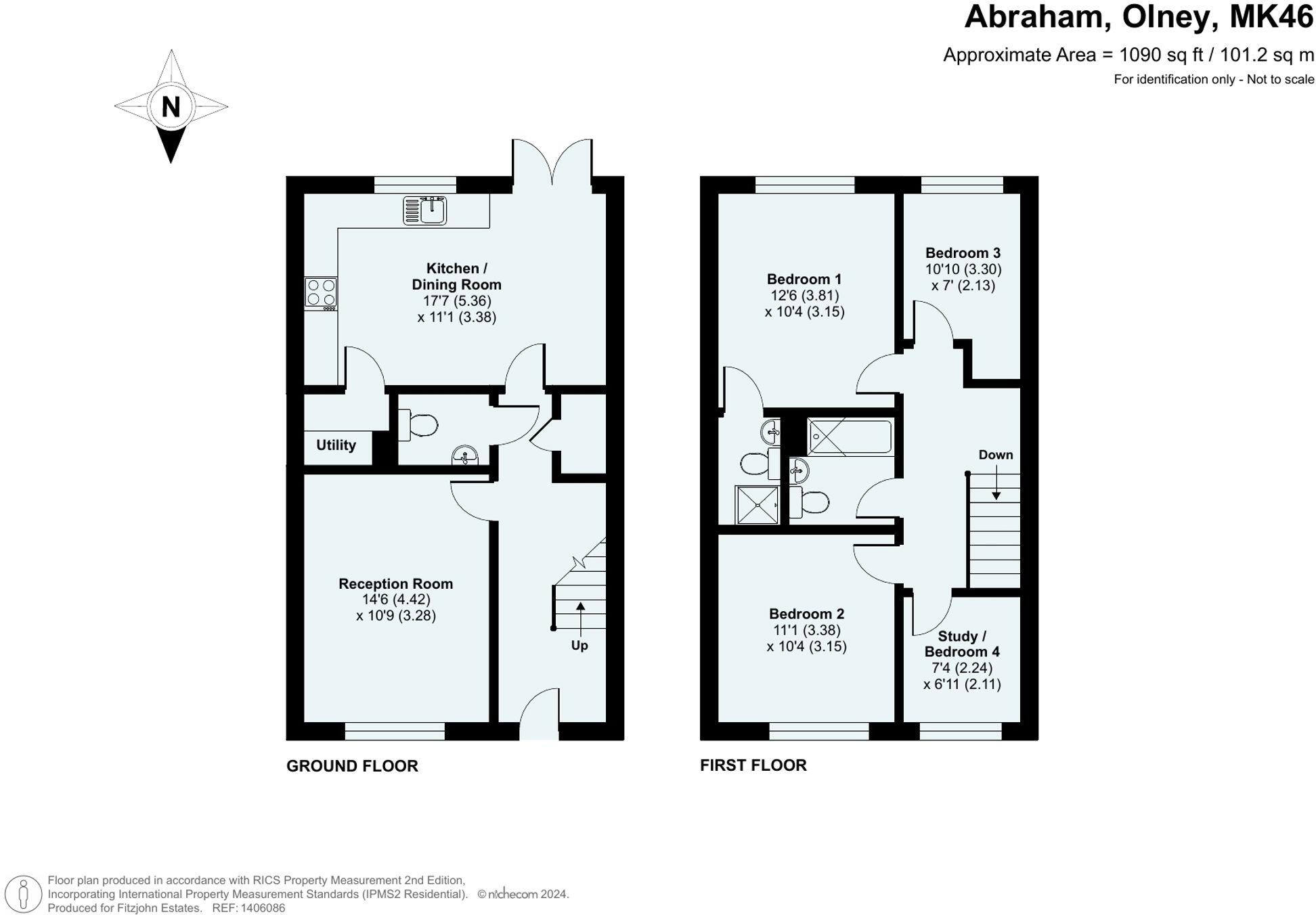 2, Abraham, Olney, MK46 floorplan