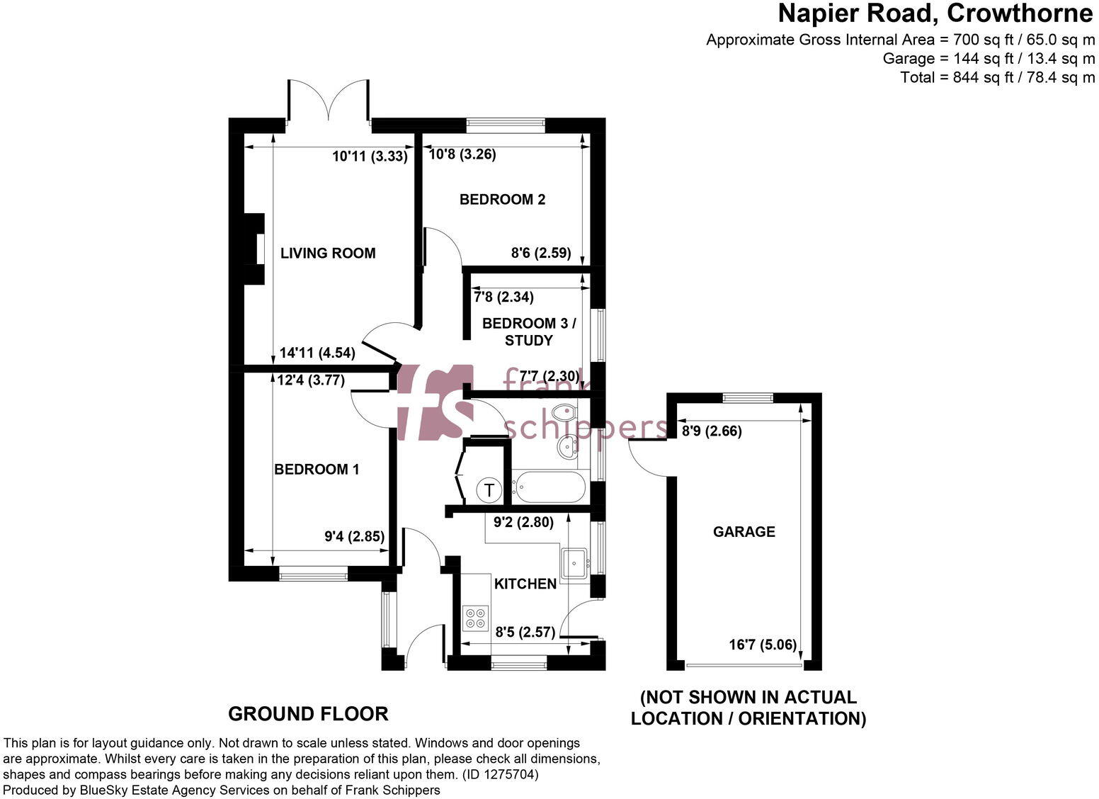 Napier Road, Crowthorne, RG45 7EL floorplan