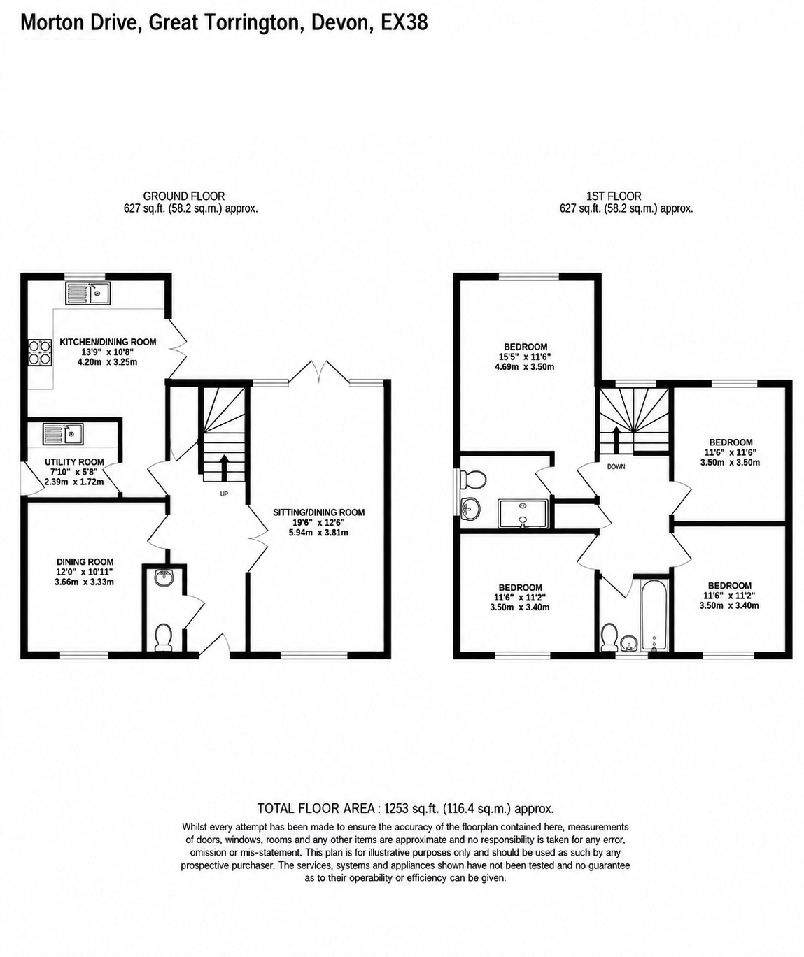 Morton Drive, Torrington, Devon floorplan