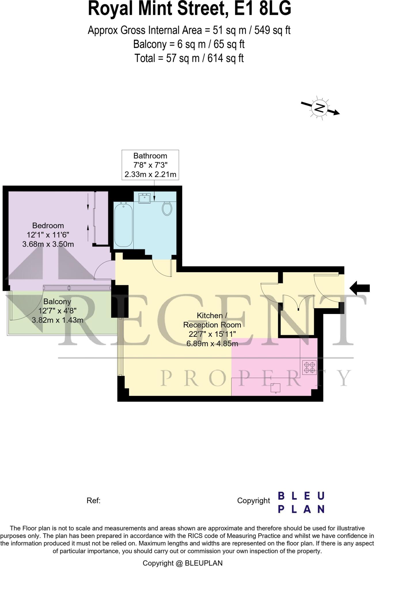 Rosemary Apartments, Royal Mint Gardens, E1 floorplan