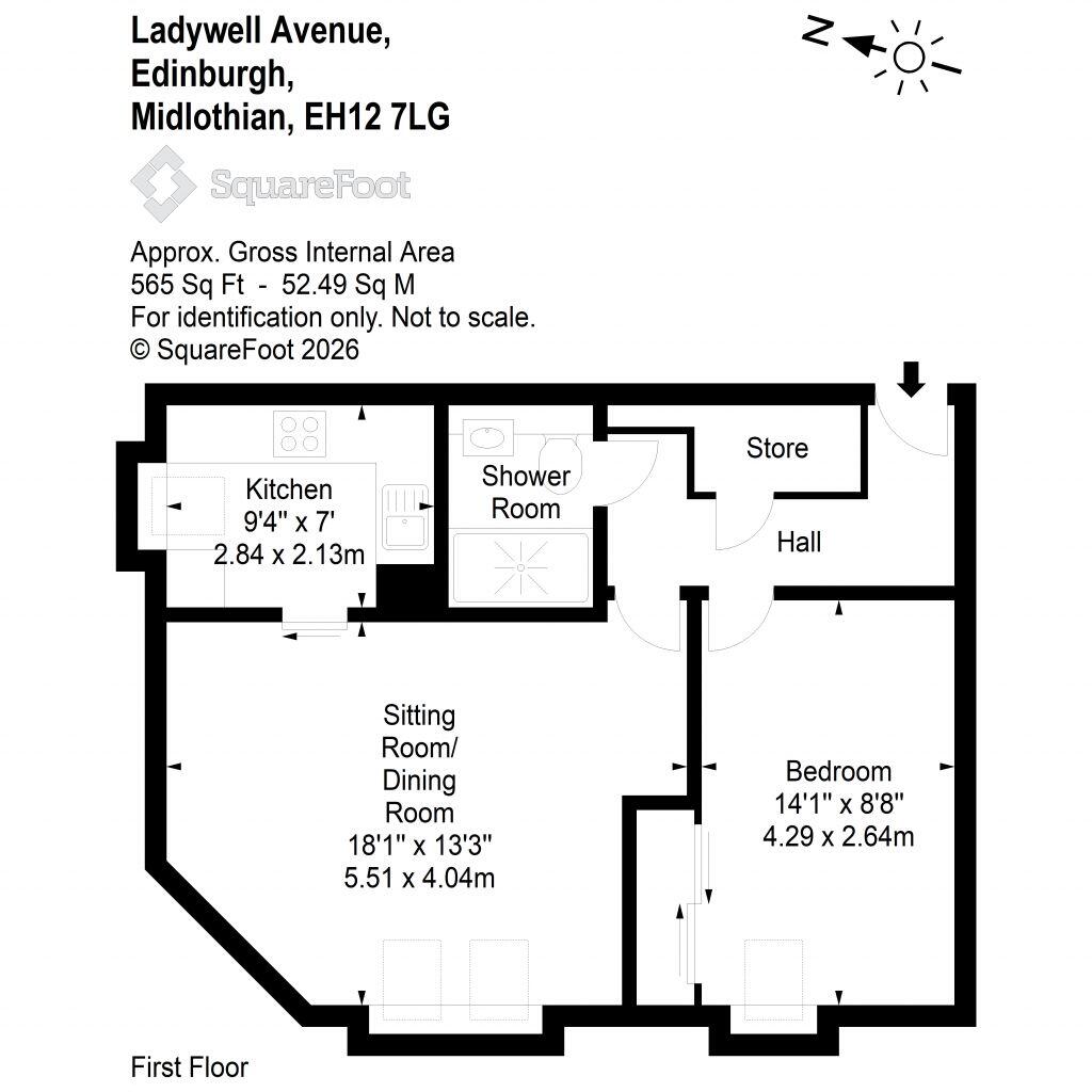 Flat 41 Claycot Park, 1 Ladywell Avenue, EDINBURGH, EH12 7LG floorplan