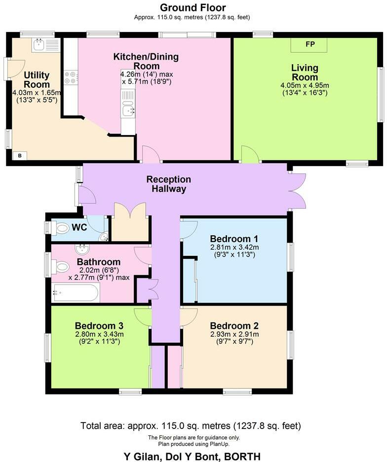 Dol-Y-Bont, Borth, Aberystwyth floorplan