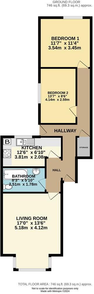 Flat 1, 35 Peel Road, Douglas floorplan