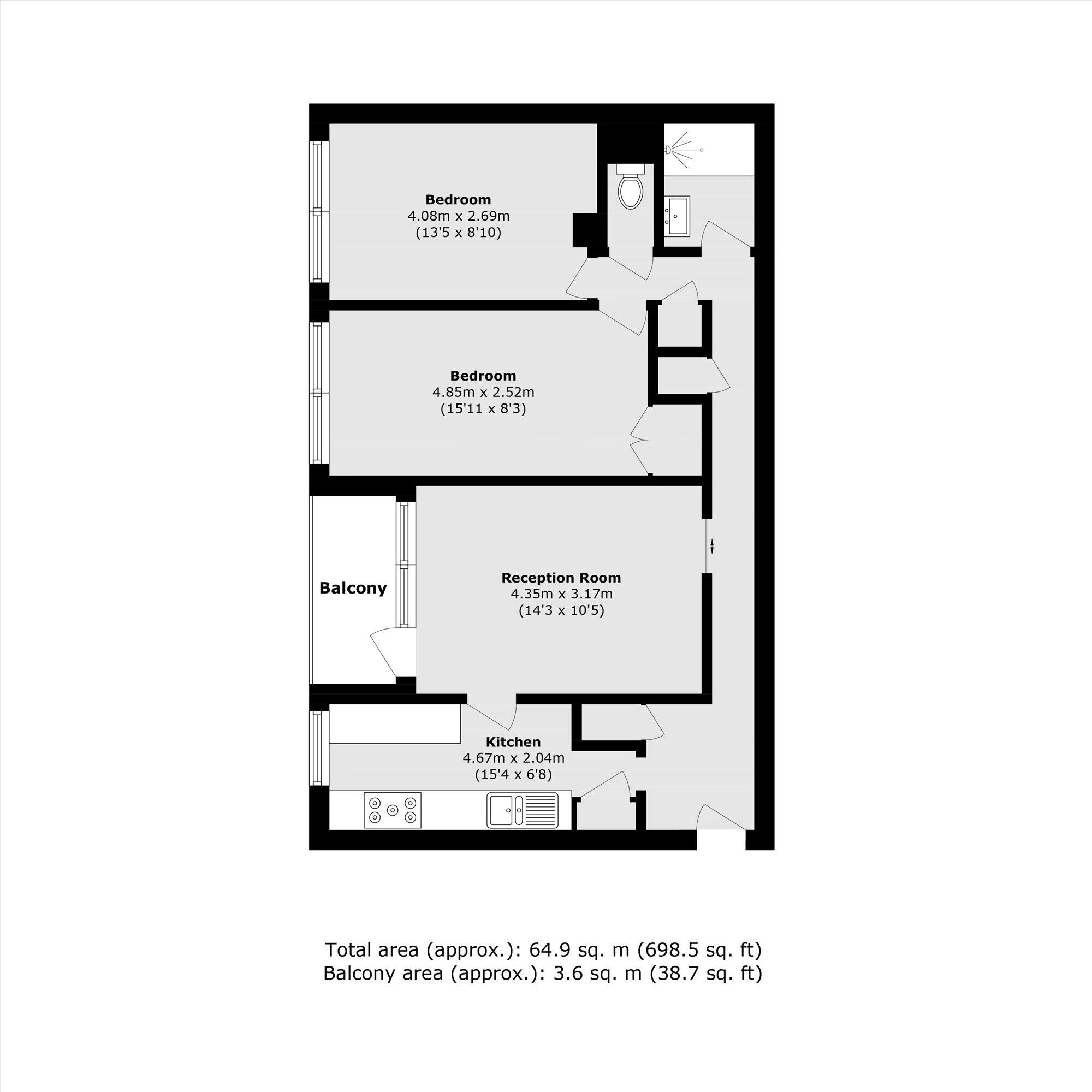 Rosenau Road, Battersea floorplan