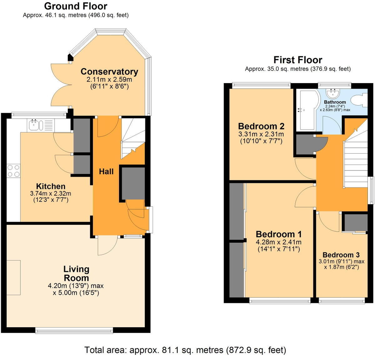 Princes Walk, New Inn floorplan