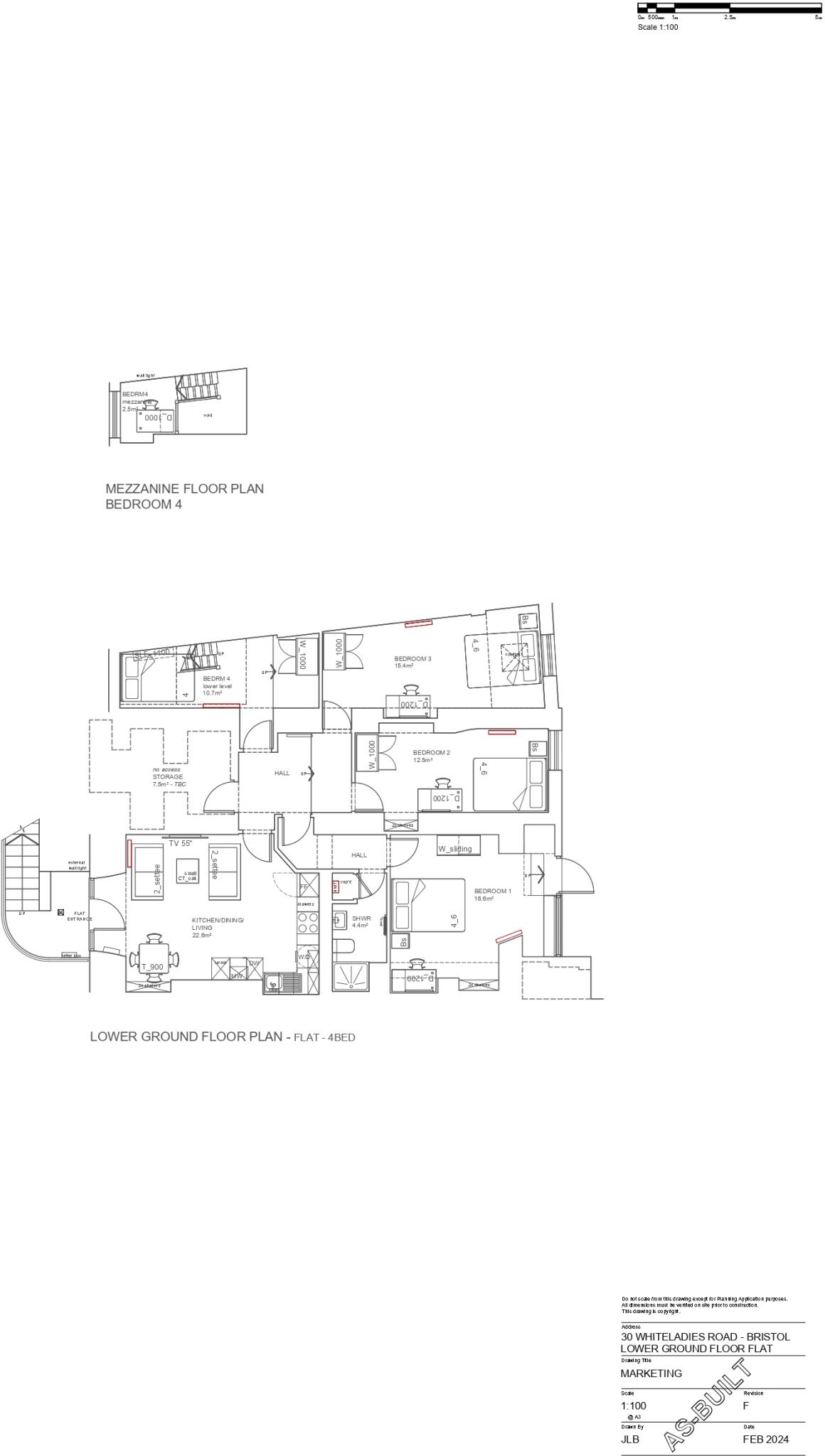 Basement Flat, 30, Whiteladies Road BS8 2LG floorplan