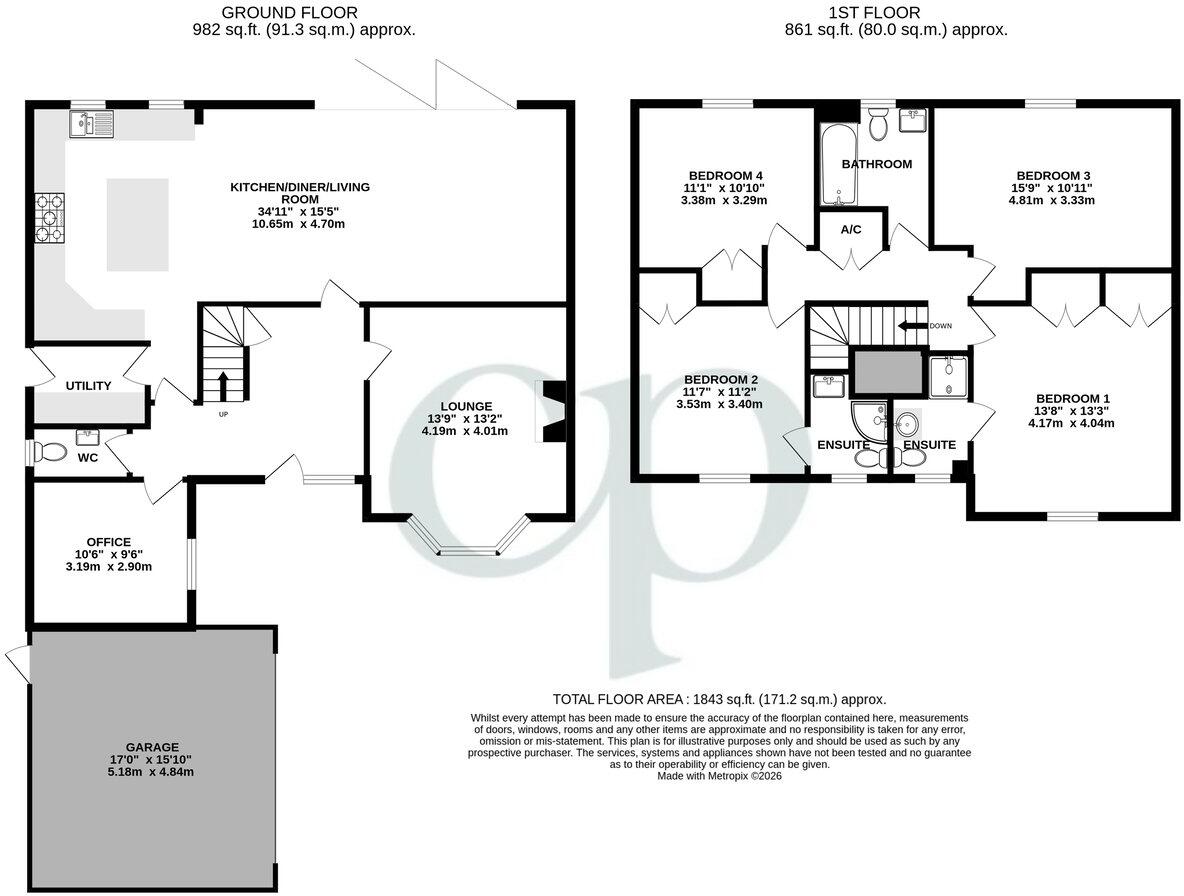 Pennyfathers Close, Maulden, Bedfordshire, MK45 floorplan
