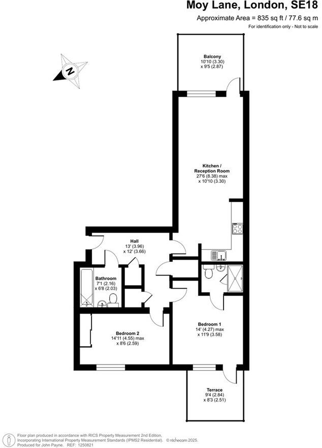 2 Moy Lane, Woolwich floorplan
