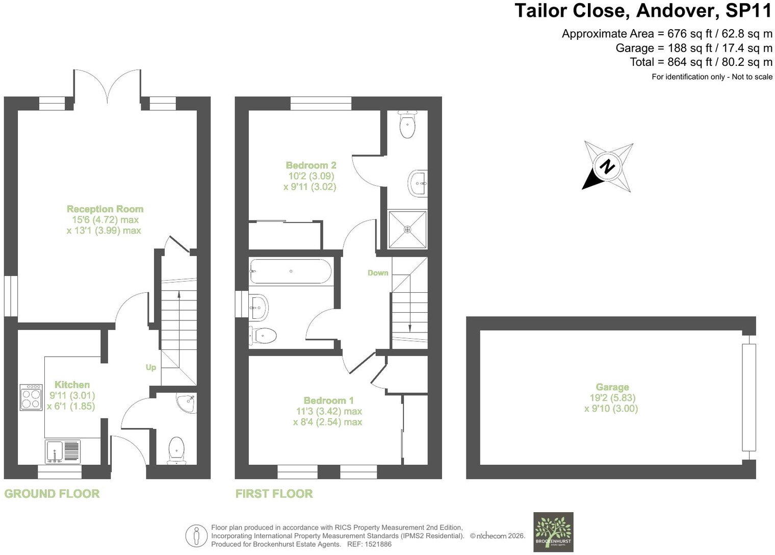 Tailor Close, Andover, SP11 6UN floorplan