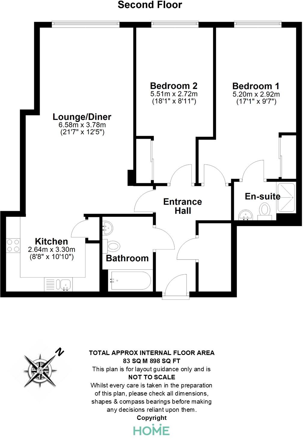 Wells Crescent, Marconi Plaza, Chelmsford floorplan