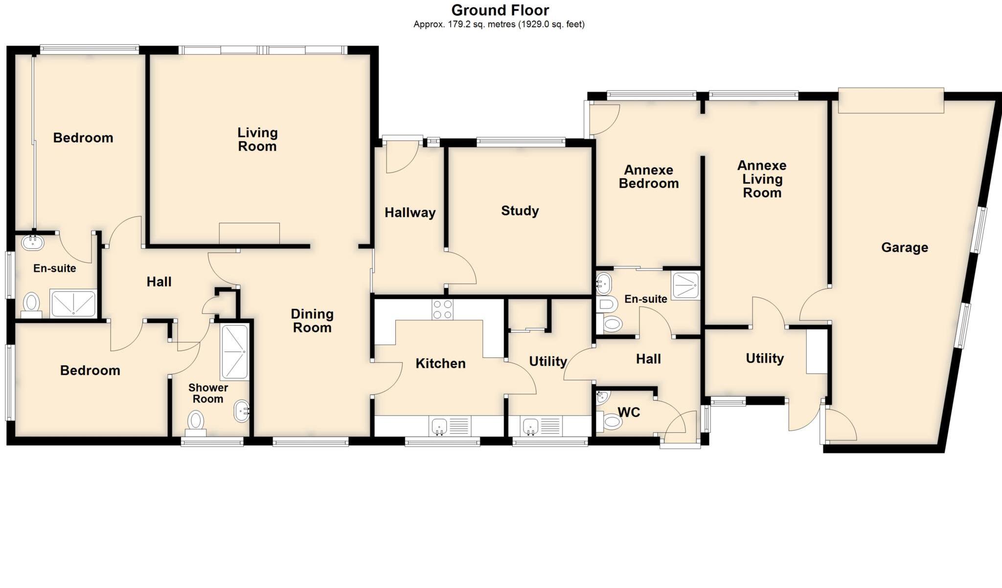 Silford Cross, Westward Ho floorplan