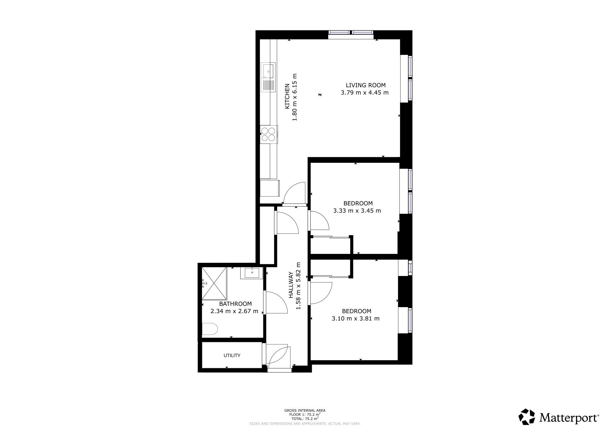Flat 2, The Old Post Office, Main Street, Golspie, Sutherland, KW10 6RA floorplan
