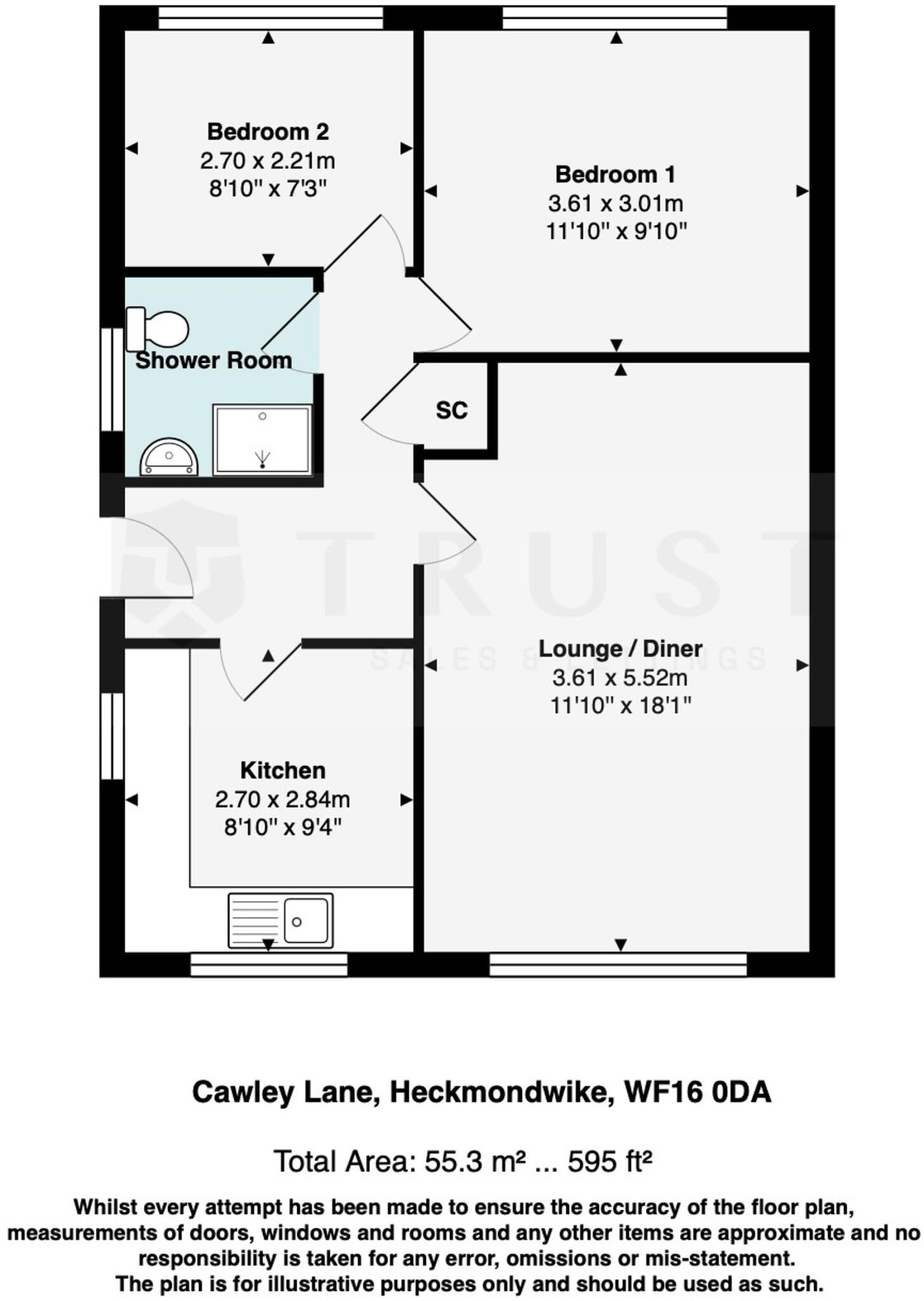 Cawley Lane, Heckmondwike, WF16 floorplan