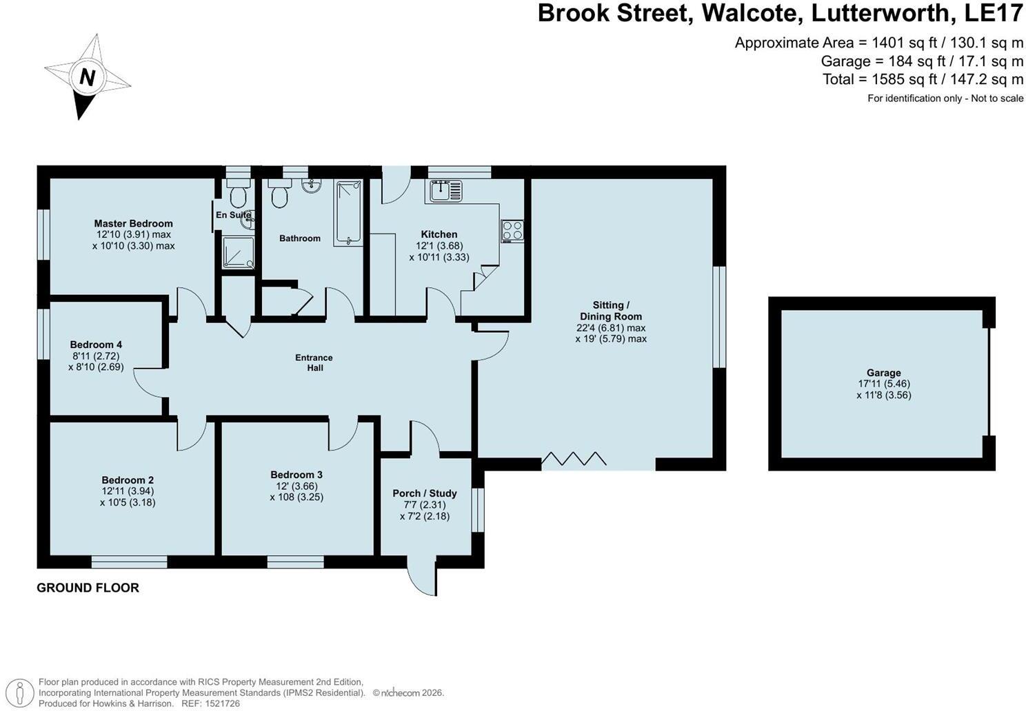 Brook Street, Walcote, Lutterworth, LE17 floorplan