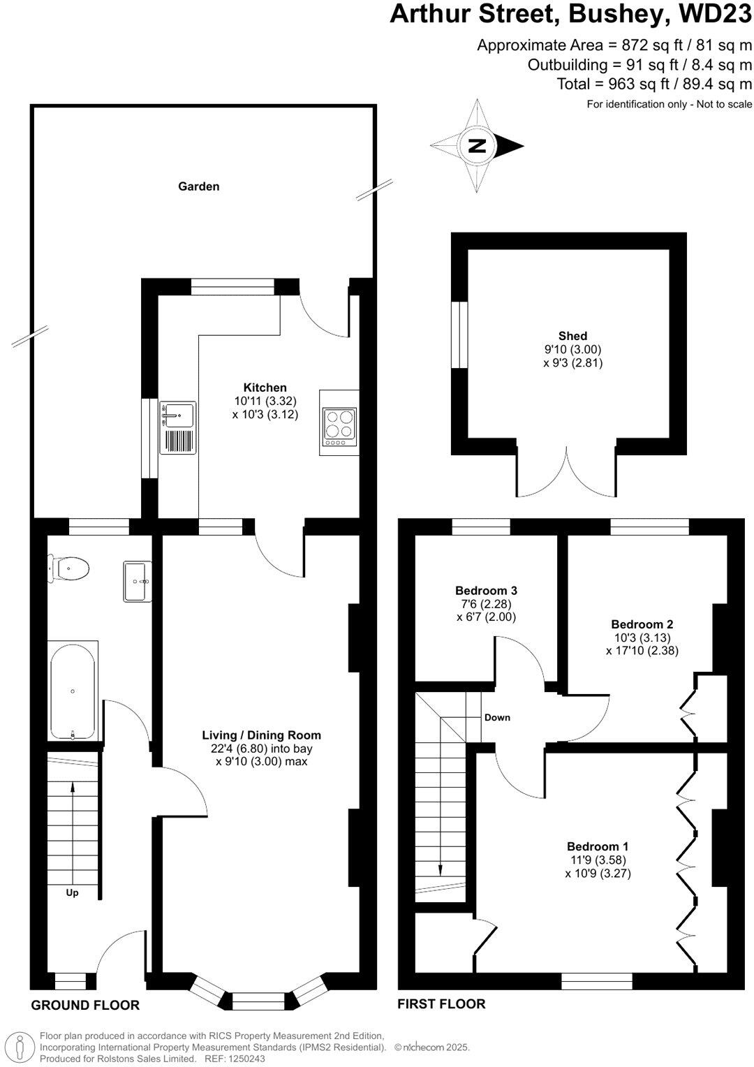 Arthur Street, Bushey, Hertfordshire, WD23 floorplan