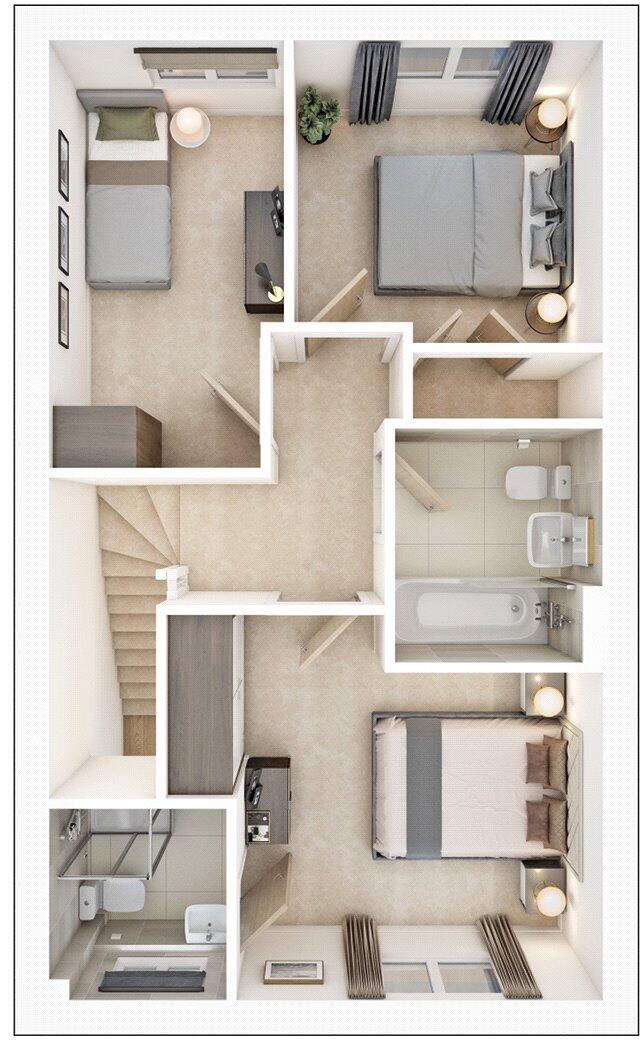 Plot 142 The Byford, Hartford Green, Weeley Road, Great Bentley, Essex, CO7 floorplan