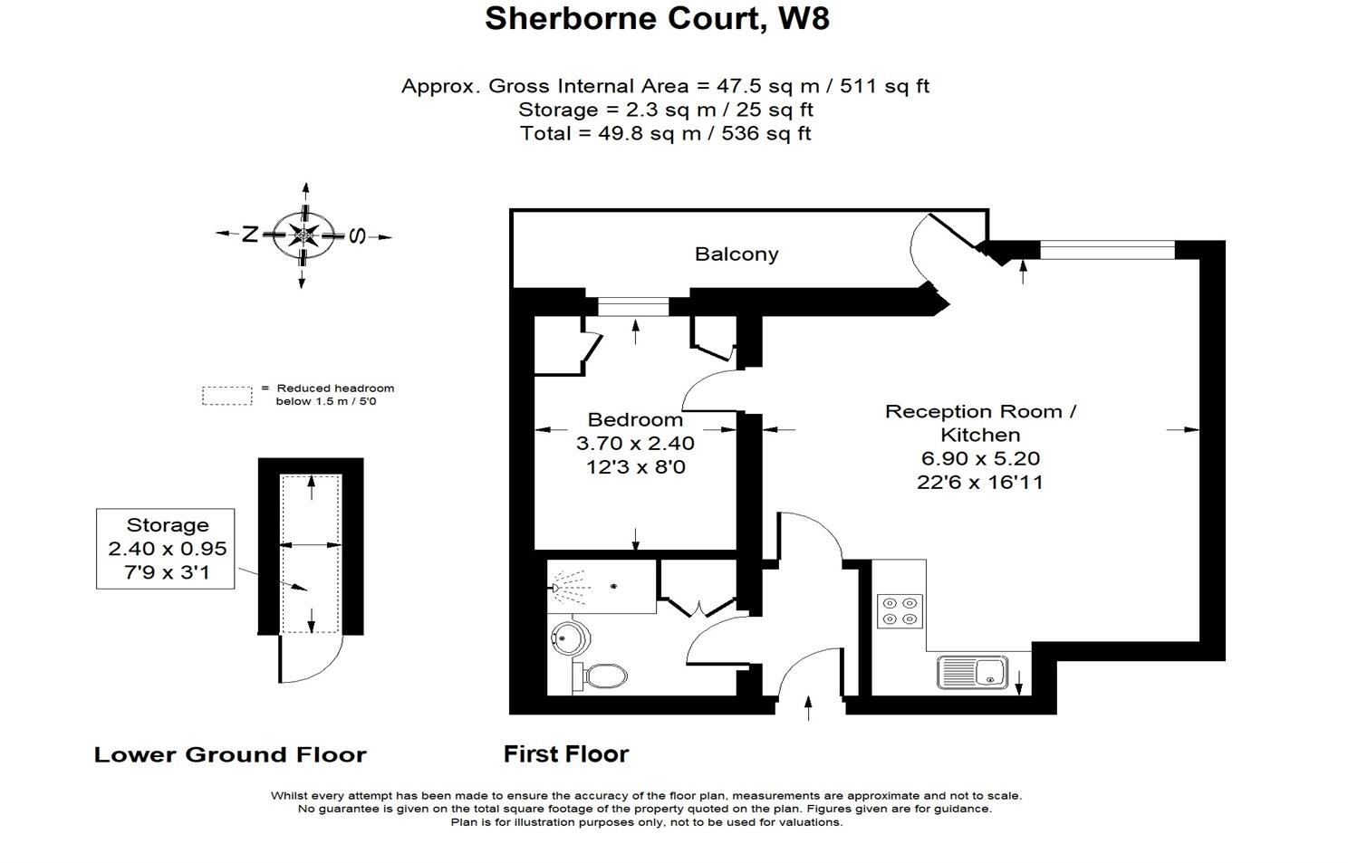 Sherborne Court, 180-186 Cromwell Road, London, SW5 floorplan