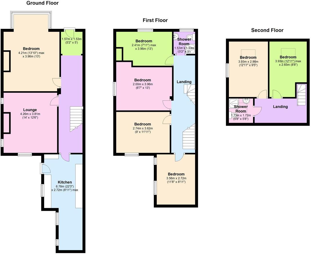 10 Harcourt Road, Crookesmoor floorplan