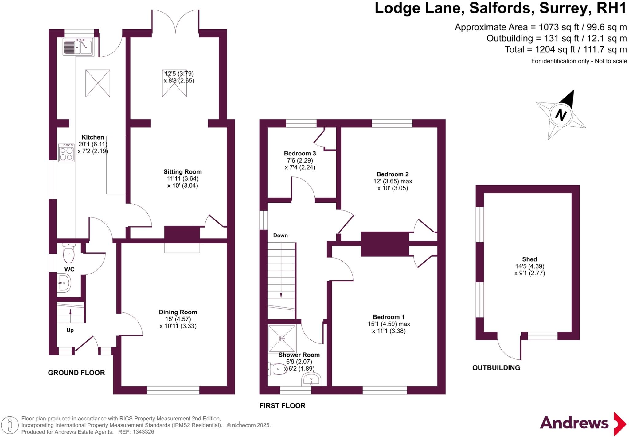 Lodge Lane, Salfords, Surrey, RH1 floorplan